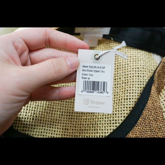 BRIXTON fiddler tan straw NWT sz M - Picture 7 of 7